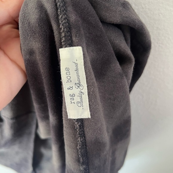 rag & bone Grey Haydon Tie Dye Short Sleeve Linen Cotton Blend T-Shirt Medium - Picture 8 of 11
